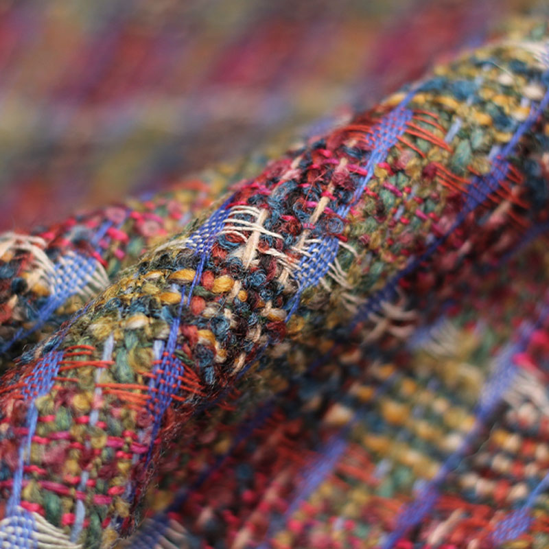 Red/Green Lattice Wool Yarn-Dy - Sewing Tweed recension och pris