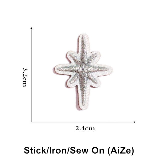 Stick Iron Sew On 10 Pcs Stars - Sewing Id recension och pris
