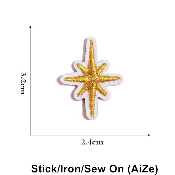 Stick Iron Sew On 10 Pcs Stars - Sewing Id recension och pris