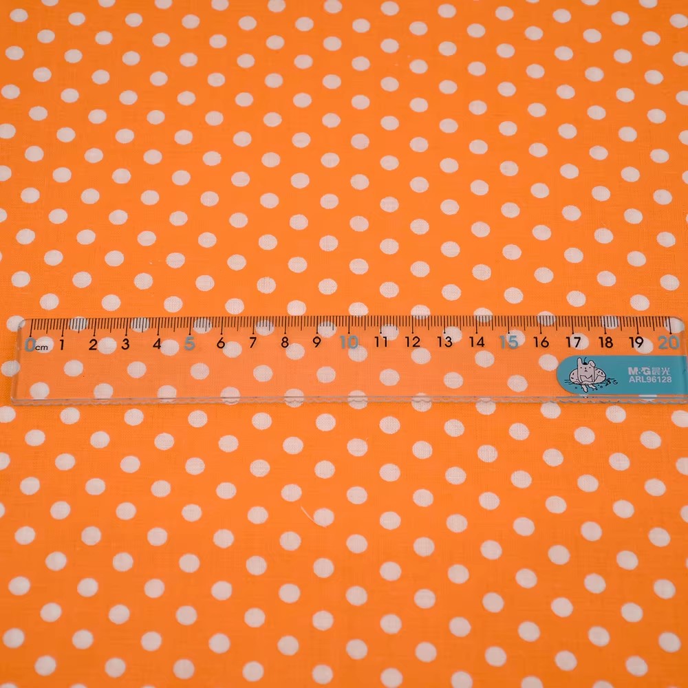 50X150CM White Orange Polka Do - Sewing In Textile recension och pris