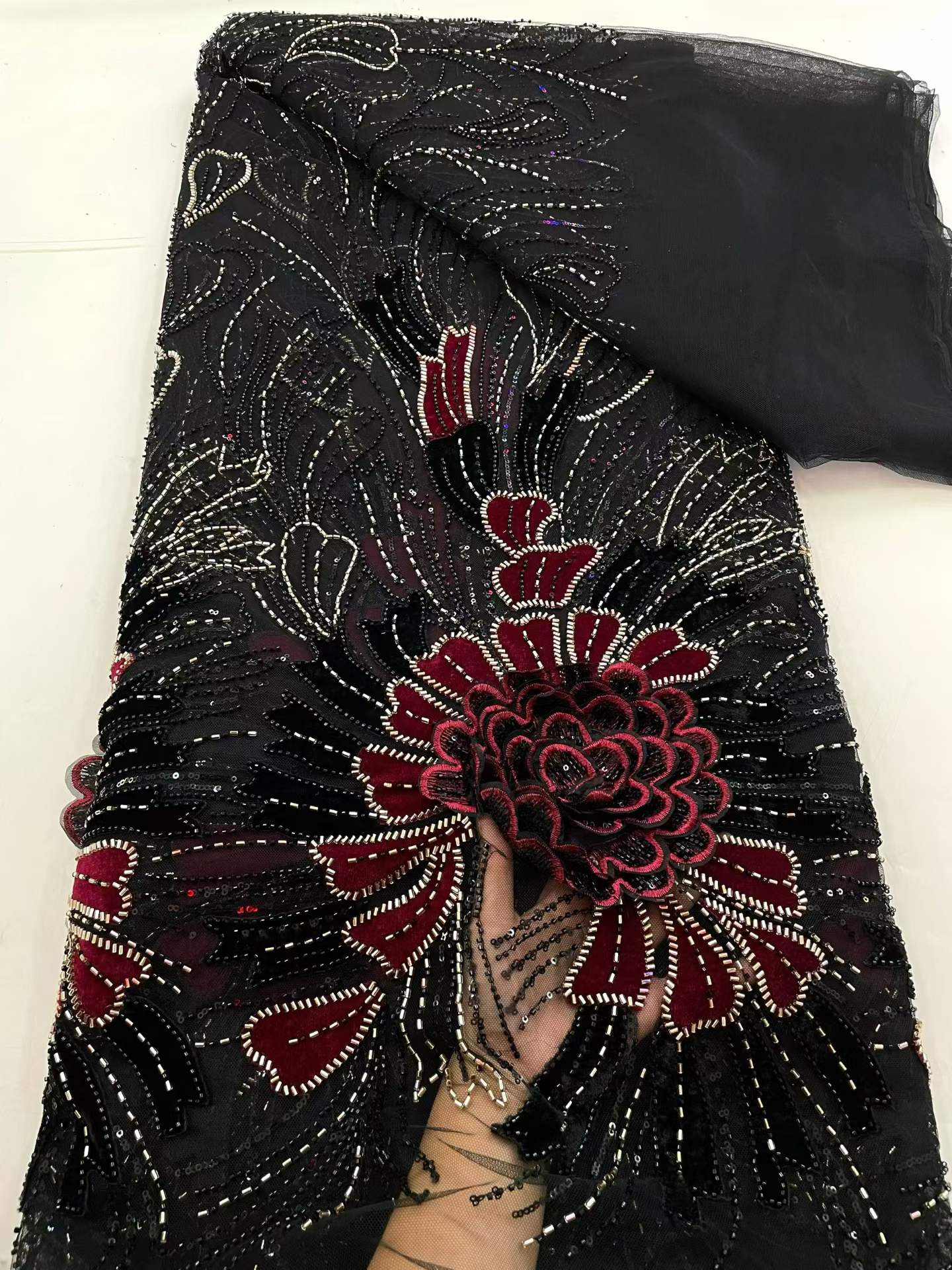 5Y Nigerian Classic Sequins Ve - Sewing Velvet Fabric recension och pris