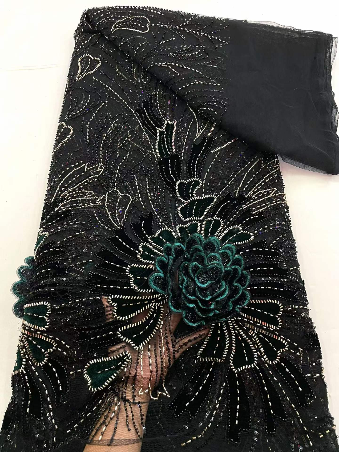 5Y Nigerian Classic Sequins Ve - Sewing Velvet Fabric recension och pris