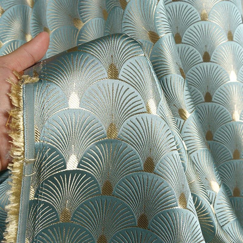 Ginkgo Leaf Fan Shaped Jacquar - Sewing Fabric recension och pris