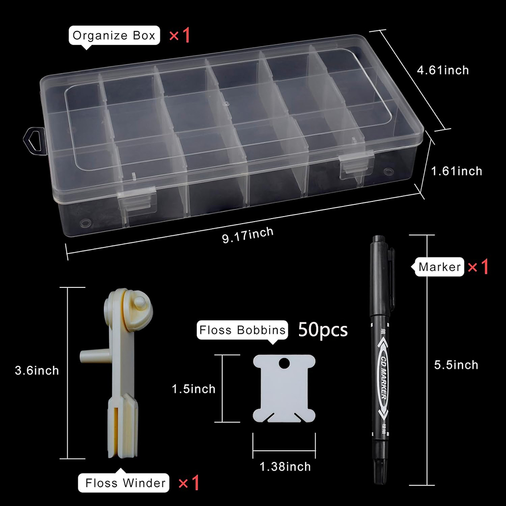 Embroidery Floss Organizer 18  - Embroidery Floss Thread recension och pris