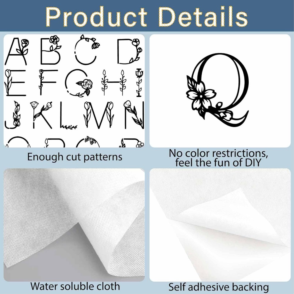 Letter A-Z Water Soluble Embro - Sewing Kit recension och pris