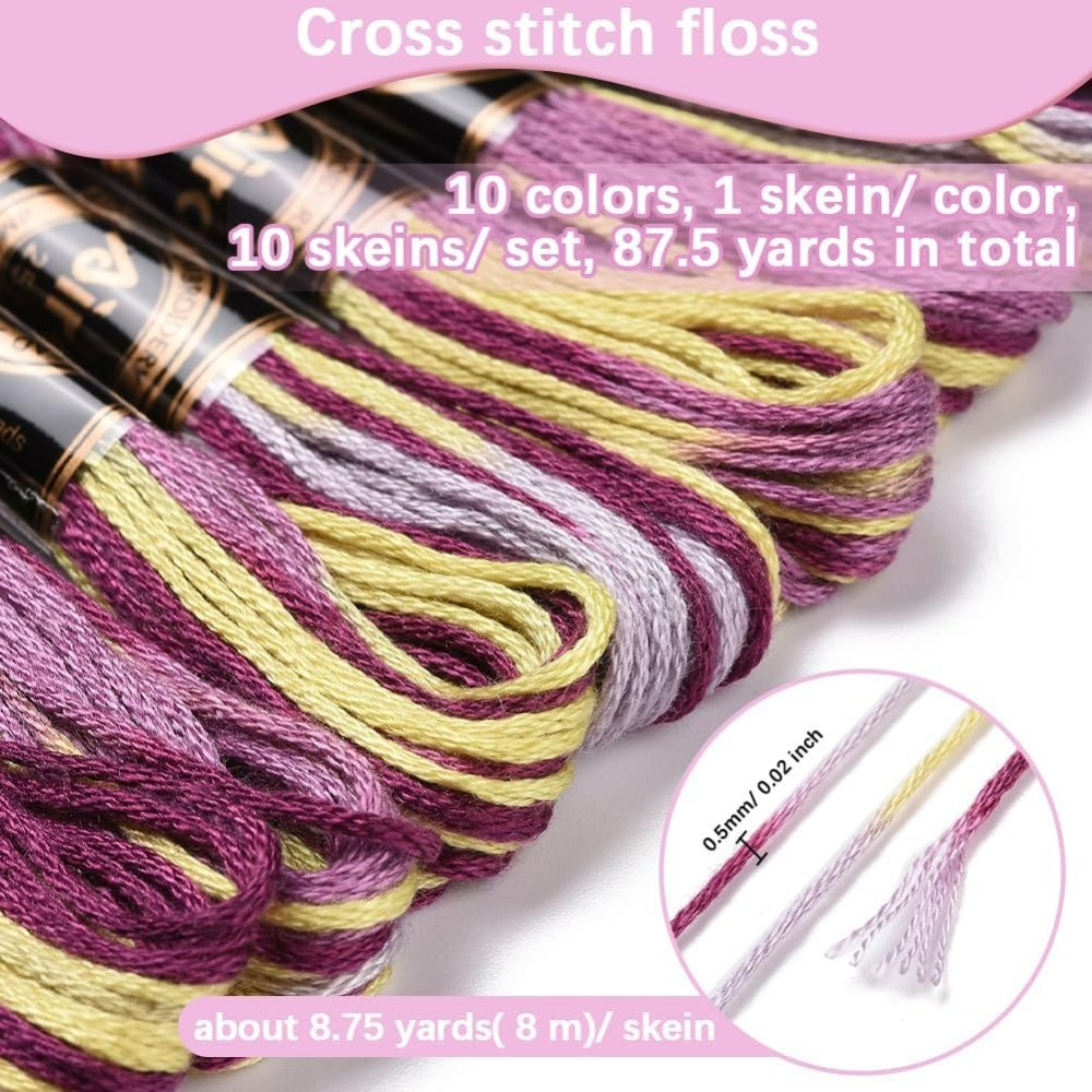 6 Strands Purple Variegated Em - Embroidery Floss Thread recension och pris