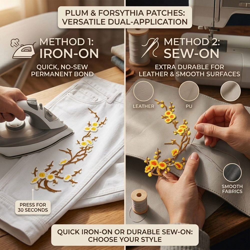 DIY Cherry Blossom Iron On Pat - Sewing In Textile recension och pris