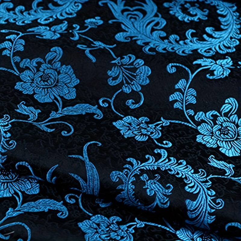 3D Blue Phoenix Tail Brocade F - Sewing Fabric recension och pris