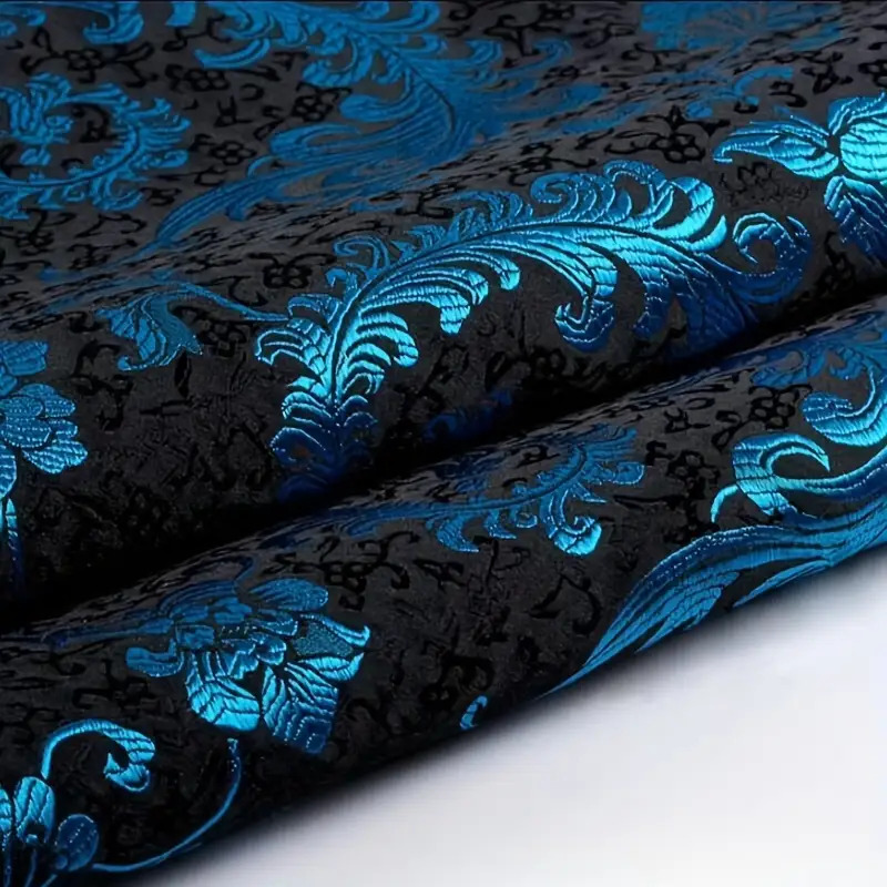 3D Blue Phoenix Tail Brocade F - Sewing Fabric recension och pris