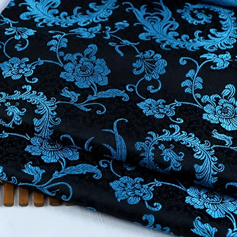 3D Blue Phoenix Tail Brocade F - Sewing Fabric recension och pris